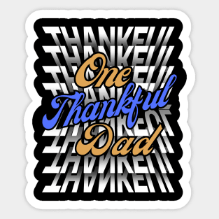 One Thankful Dad-Flip Mirror Text Typography Thanksgiving Sticker